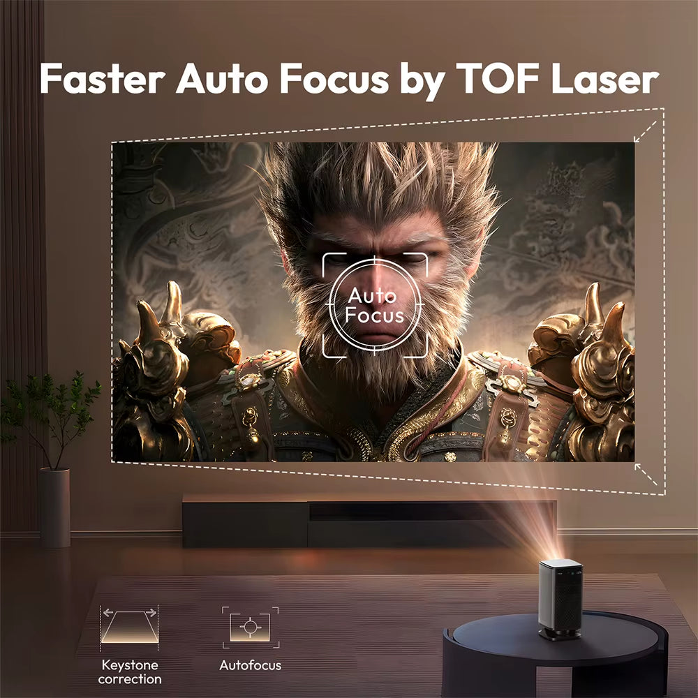 P70X Portable Mini Projector with Built-In Battery 4K Support 3D Wifi for Outdoor Movie Night Home Theater Projectors