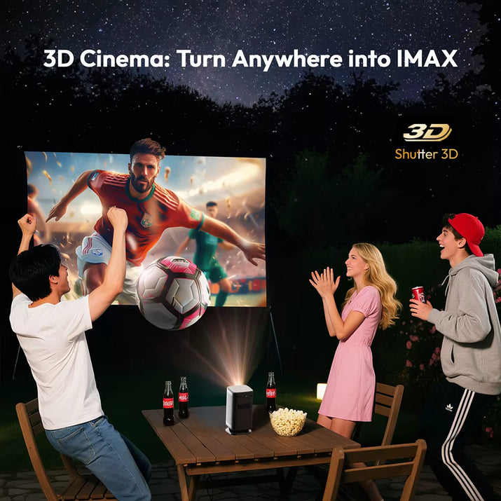 P70X Portable Mini Projector with Built-In Battery 4K Support 3D Wifi for Outdoor Movie Night Home Theater Projectors